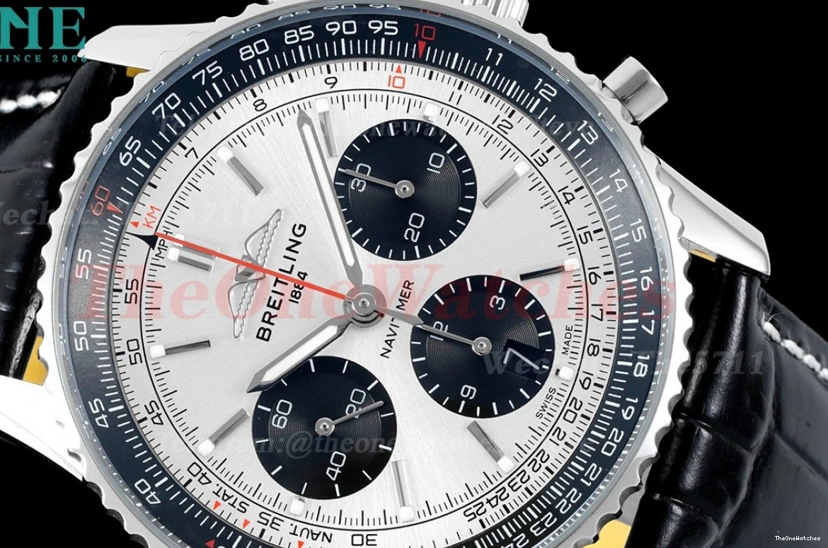 LE Asian BLSF Chronograph Navitimer SS B01 Stk White B01 0204